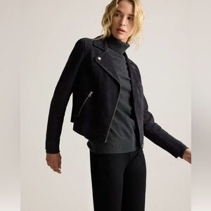 Quince Mongolian Cashmere Turtleneck Sweater M charcoal grey soft Retails $89